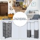 3-in-1 Portable Multifunctional  Dresser with 8 Fabric Drawers and Metal Rack