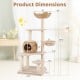 5-Layer Climbing Cat Tree with Sisal Scratching Posts and Washable Cushions