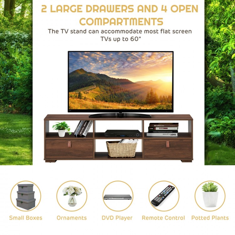 TV Stand Entertainment Media Center Console for TV's up to 60 Inch with Drawers