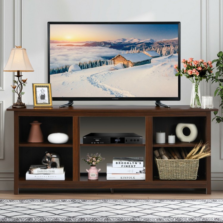 2 Tier Farmhouse Universal TV Stand for TV's up to 65 Inch Flat Screen