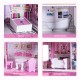 28 Inch Pink Dollhouse with Furniture
