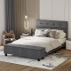 Twin/Full/Queen Upholstered Bed Frame with Ottoman Storage