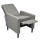 Modern Fabric Push-Back Recliner Chair with Button-Tufted Back and Thick Cushion