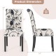 2 Pieces Tufted Dining Chair Set with Adjustable Anti-Slip Foot Pads