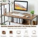 59-Inch Computer Desk Home Office Workstation with 4-Tier Storage Shelves