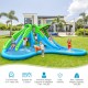 7-in-1 Inflatable Bounce House with Splashing Pool without Blower