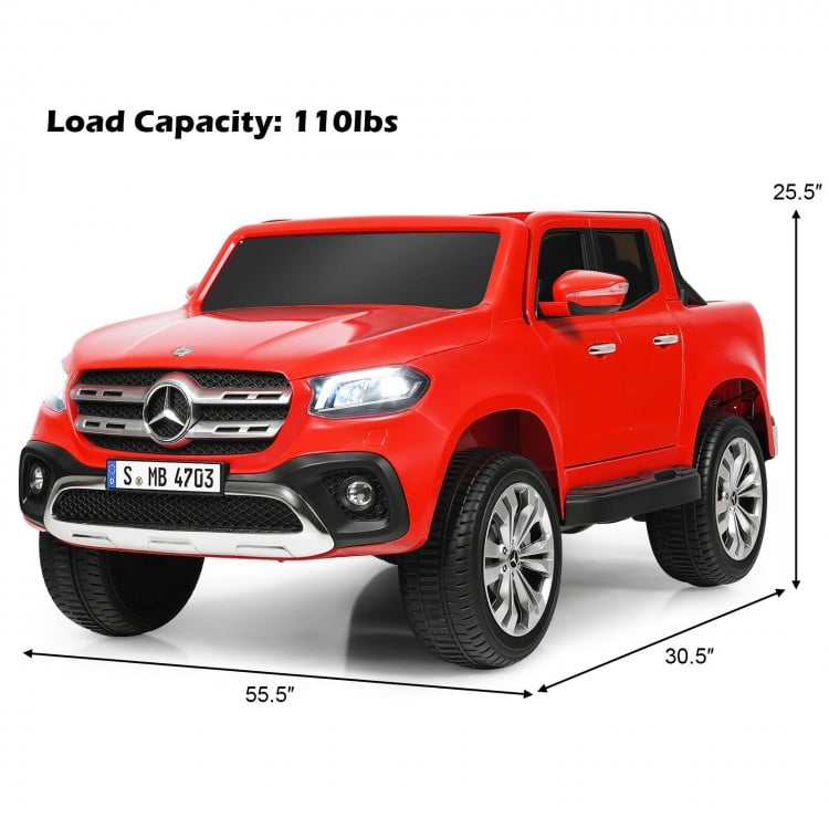 12V 2-Seater Kids Ride On Car Licensed Mercedes Benz X Class RC with Trunk