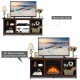 2 Tier Farmhouse Universal TV Stand for TV's up to 65 Inch Flat Screen