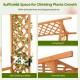 6.5 FT Tall Patio Garden Arbor with Pergola and 2-Seat Bench for Garden Backyard Decoration