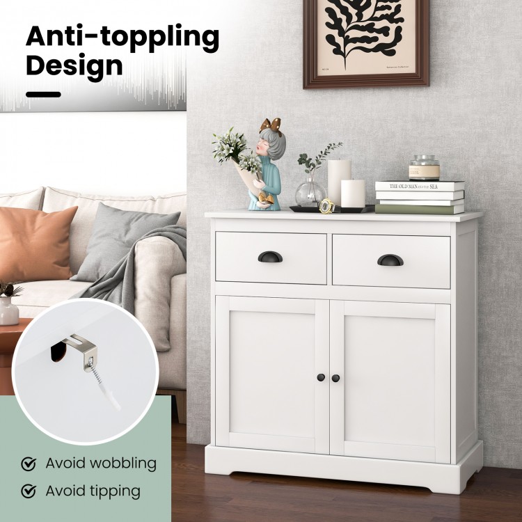 Kitchen Buffet Storage Cabinet with 2 Doors and 2 Storage Drawers