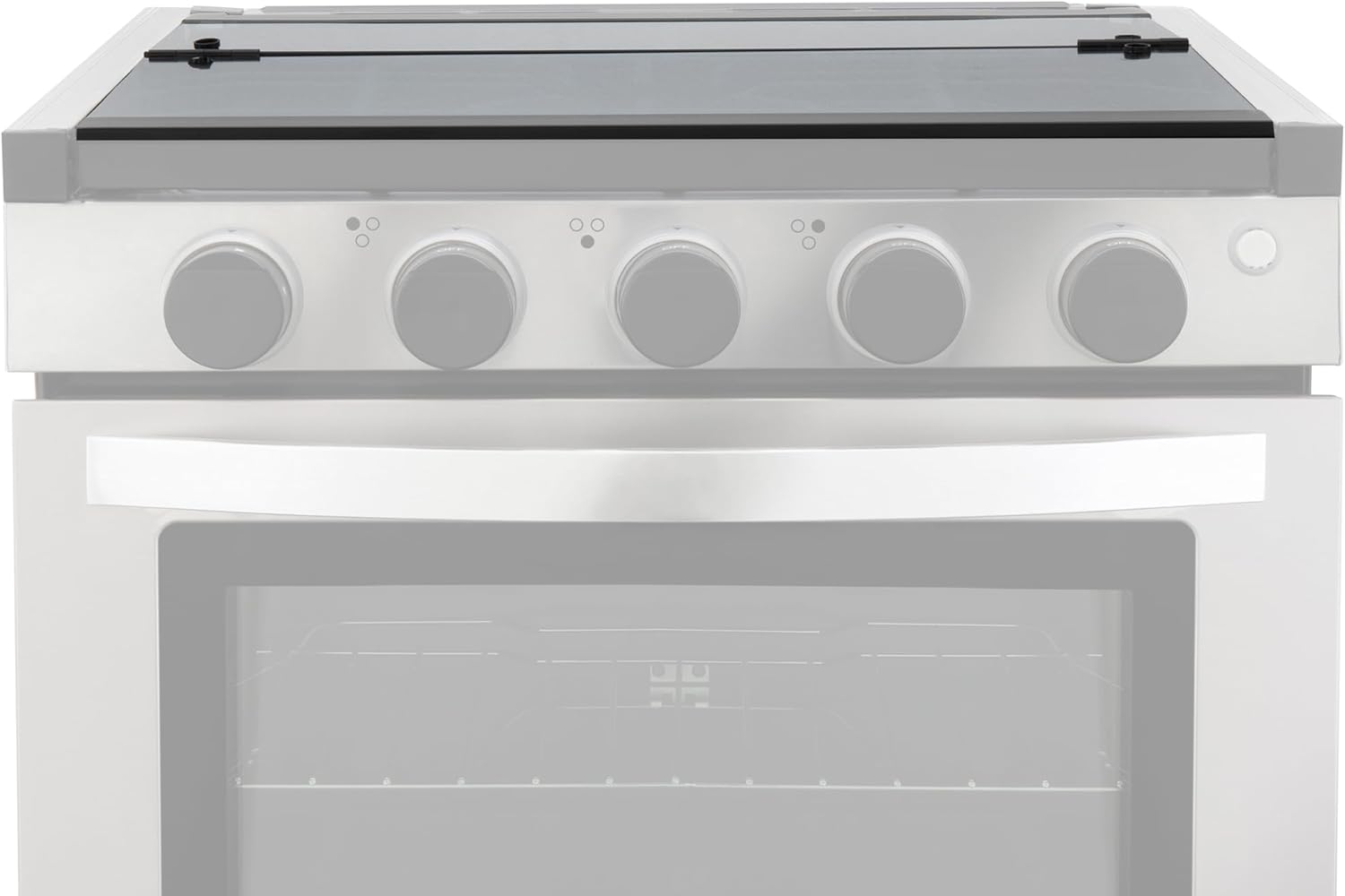 RecPro RV Glass Stove Top Replacement for Greystone, Fits 17′′ & 21′′ Cooktops, Black/Stainless Steel, Durable & Easy to Clean