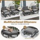5 Pieces Aluminum Frame Weatherproof Outdoor Conversation Set with Soft Cushions