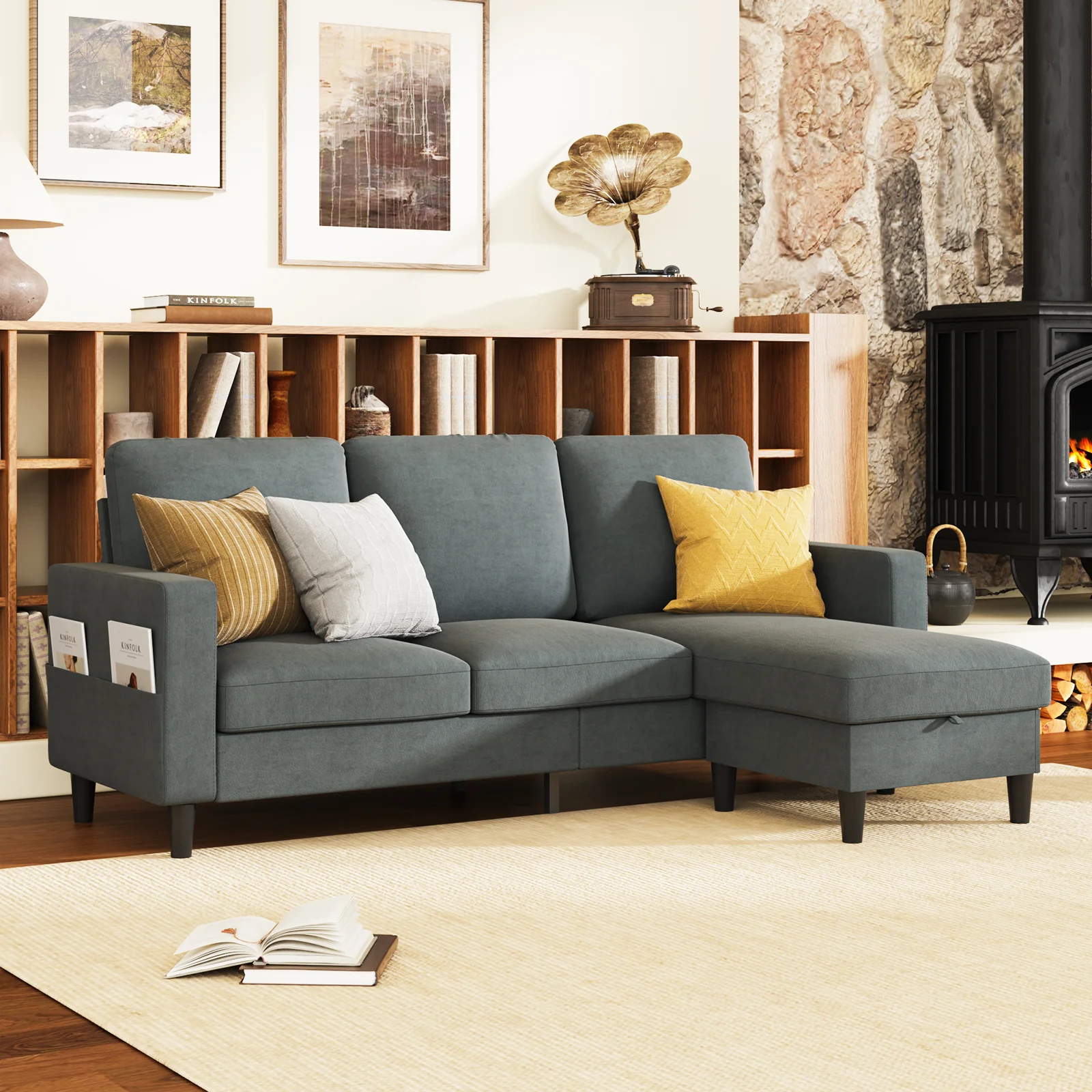 3 Seater Sofa Lounge Set Gery