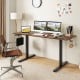 Electric Standing Desk with 3 Memory Heights and 2 Hanging Hooks and Cable Holes