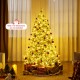 6/7.5/9 FT Artificial Christmas Tree Pre-Lit Hinged Holiday Tree with 360° Quick Power Connector