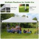 10 x 20 Ft Outdoor Pop-Up Patio Folding Canopy Tent with ONE-BUTTON SETUP