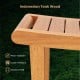 30 Inches Large Teak Shower Stool with Storage Shelf and Non-slip Footpads
