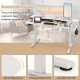 63 Inch x 24 Inch Electric Standing Desk with 2 Drawers