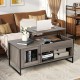 42 Inch Lift Top Coffee Table with Storage and Hidden Compartment