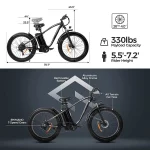 Outdoor electric bike with 48V/15Ah lithium battery ?C Black