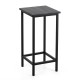 Set of 4 Bar Stools 24 Inch Counter Height Backless with Metal Frame