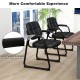 Set of 4 Upholstered Waiting Room Chair with Armrest and Ergonomic Backrest