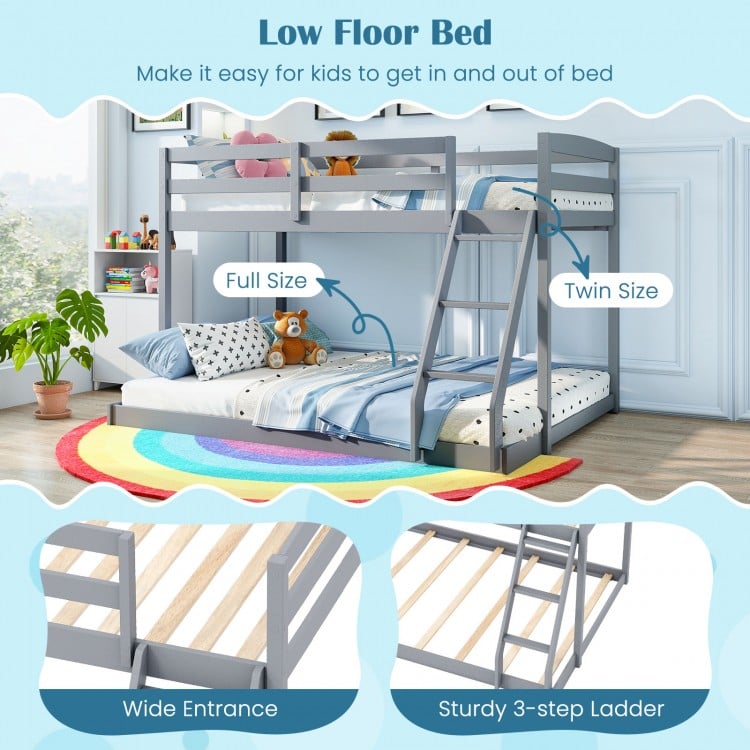 Twin Over Full Bunk Bed Low Floor Bunk Bed Frame