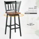 30.5 Inch Set of 2 Swivel Bar Stools with 360° Swiveling