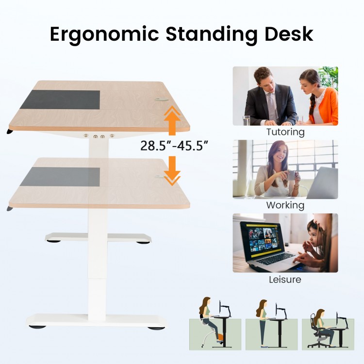 55 x 28 Inch Electric Standing Sit-Stand Height Adjustable Splice Board