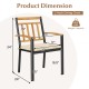 Set of 2 Patio Dining Chairs with Removable Padded Cushions