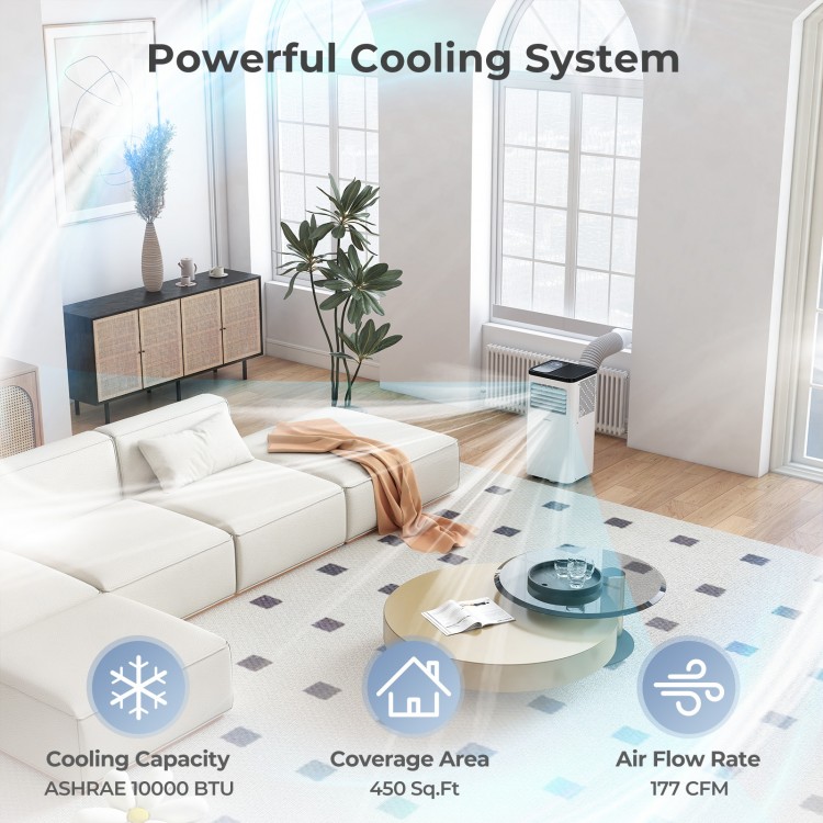 8000/10000 BTU Portable Air Conditioner 3 in 1 Floor AC Unit Fan and Dehumidifier for Room