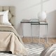 2 Pieces Modern Nesting Coffee Table with Tempered Glass Top and Steel Frame