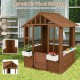 Outdoor Playhouse with Serving Stations and Door for 2+ Years Old