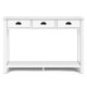 47 inch Entryway Hall Table Side Desk Accent Table with Drawers Shelf