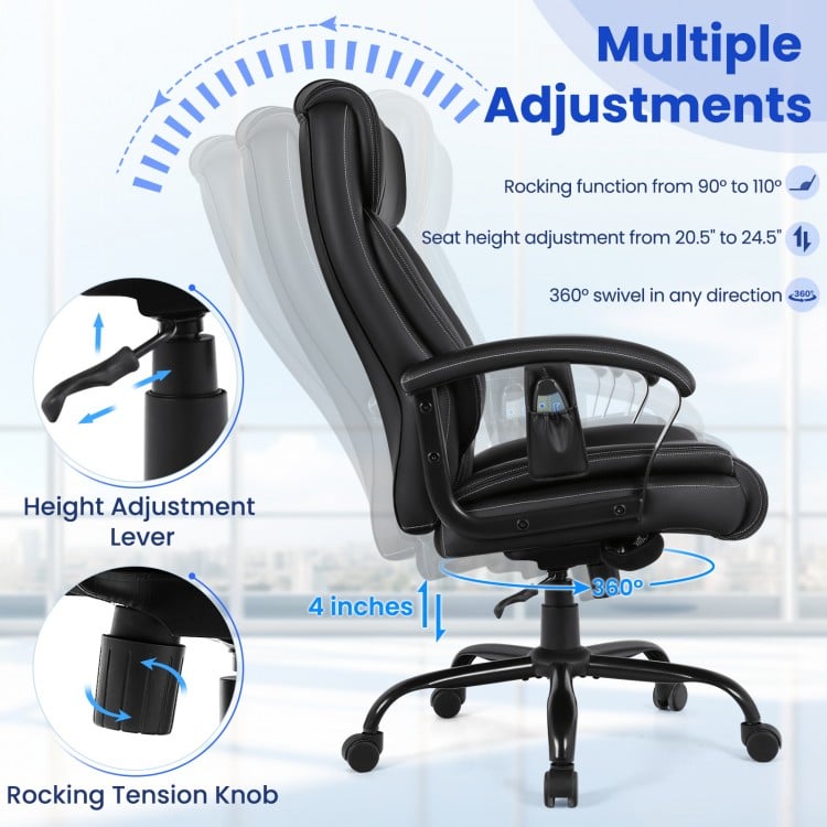 Massage Executive Office Chair with 6 Vibrating Points