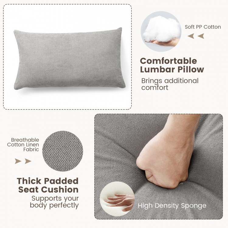 Nursery Rocking Accent Chair with Rubber Wood Armrests