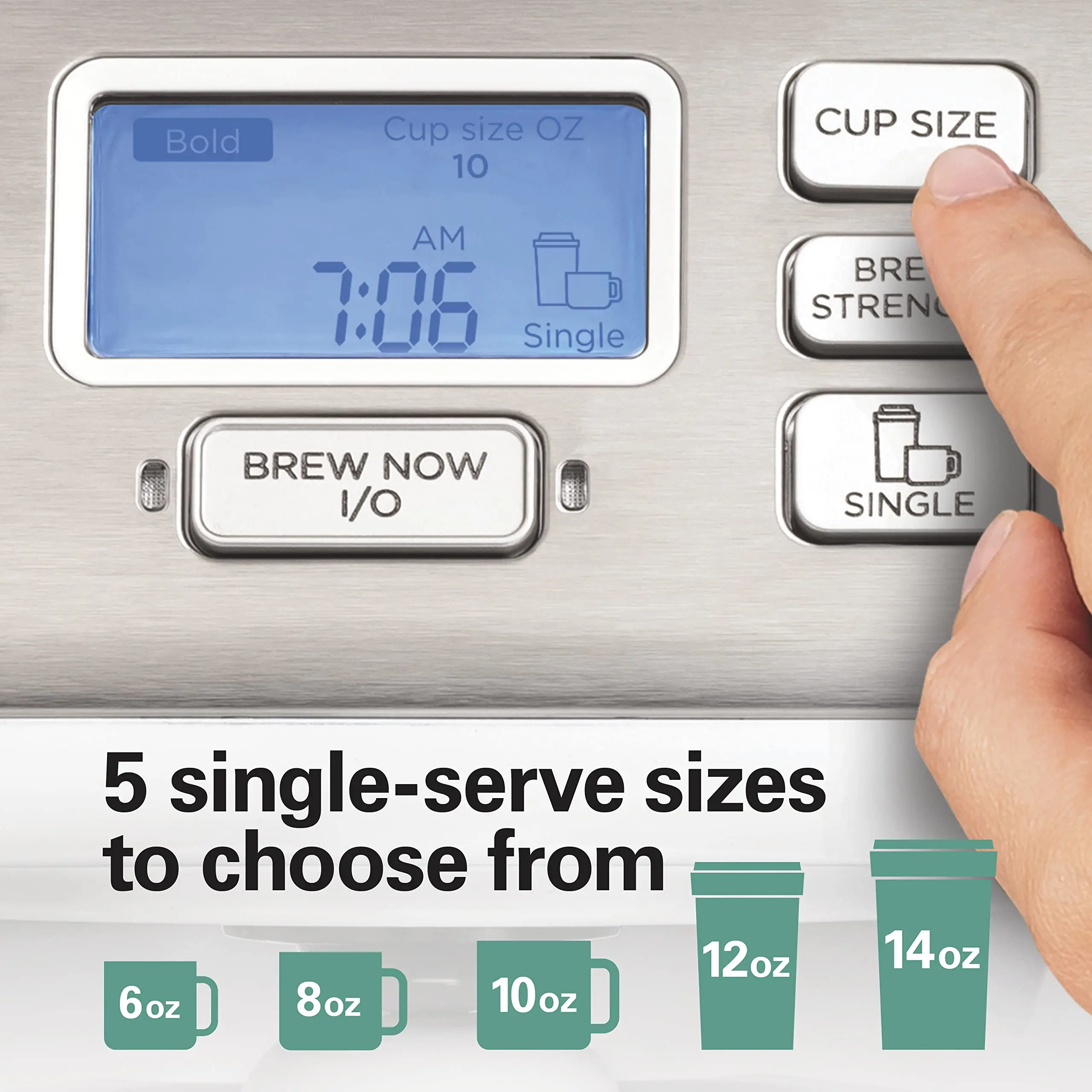 Hamilton Beach FlexBrew Trio 2-Way Coffee Maker, Compatible with K-Cup Pods or Grounds, Combo, Single Serve & Full 12c Pot, Black - Fast Brewing (49902)