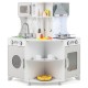 Kids Corner Wooden Play Kitchen with Range Hood and Stoves