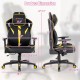Ergonomic Gaming Chair with Adjustable Height and Reclining Backrest