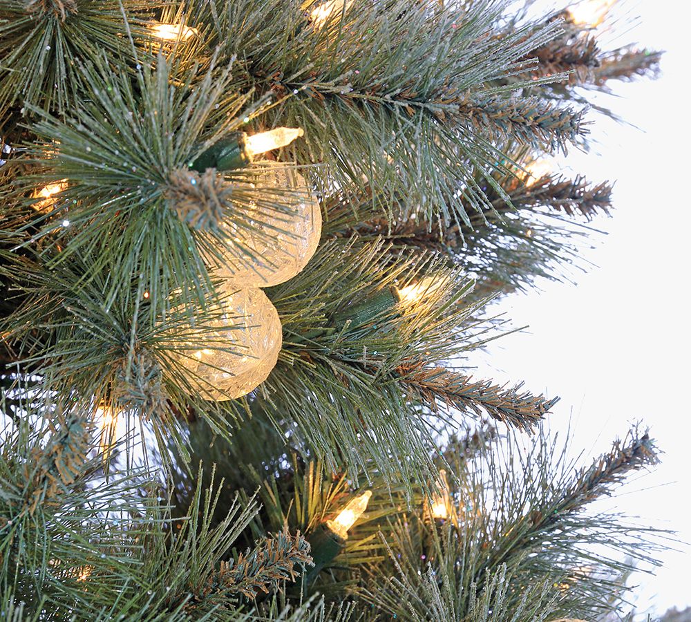 Arcadia Fir 7.5 Ft Pre-Lit Faux Christmas Tree, PVC & Metal, Clear Lights, Indoor Use