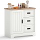 Farmhouse Sideboard Buffet Cabinet Kitchen Pantry with Sliding Doors