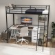Metal Twin Bed Frame Single High Loft Bed