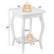 Set of 2 Side Table Night Stand with Shelf
