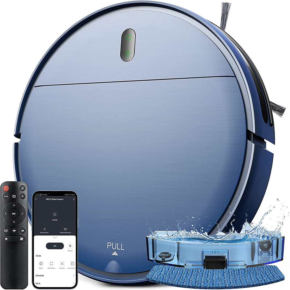 ONSON Robot Vacuum Cleaner Mop Combo, 1400Pa Suction, App & Voice Control, Smart Sensors, 230ML Water Tank