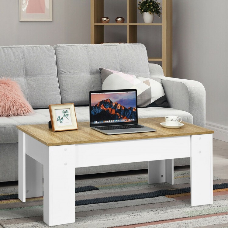 Lift Top Coffee Table with Hidden Storage Compartment