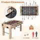 54 Inches Full Size Foosball Table with Legs 2 Balls and 2 Foldable Cup Holders for Kids Teens Adults