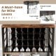 Wine Bar Cabinet Wine Rack with 4 Tier Storage Shelves and Glass Holders