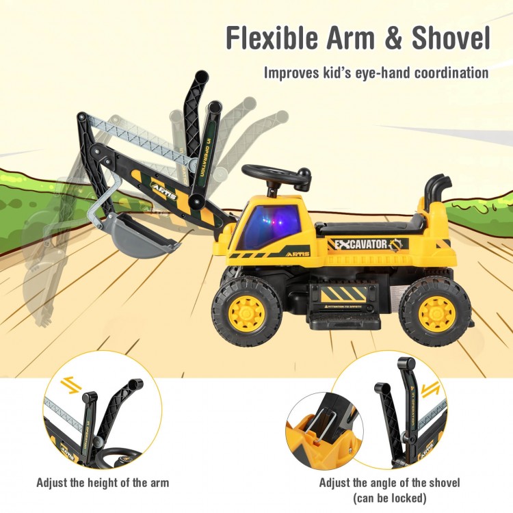 Kids ASTM Certificated Powered Ride On Bulldozer with Front Digger Shovel