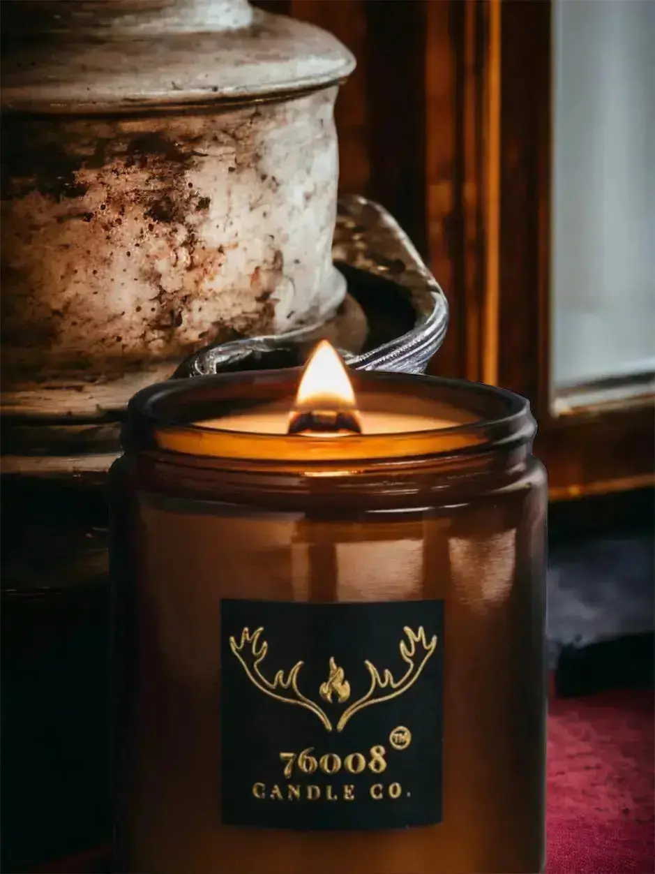 Leather and Vanilla Scented Candle | Gifts for Her | Leather and Lace Candle | Candle Gifts for Her | Long Lasting 40+ Hour Burn Time