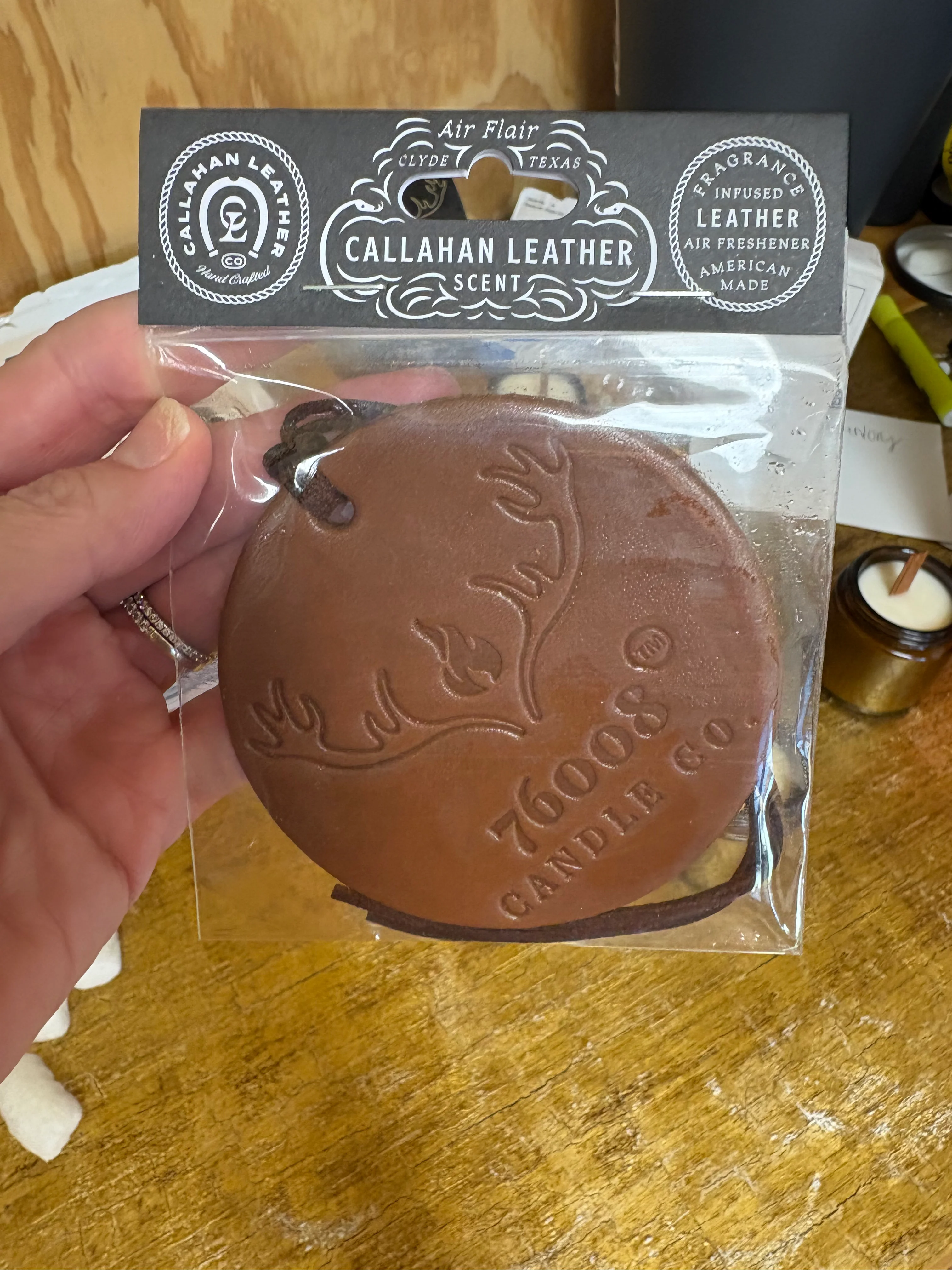 Best Leather Scented Car Air Freshener | Masculine Auto Air Freshener Gift for Him | Gift for the Man that Has It All